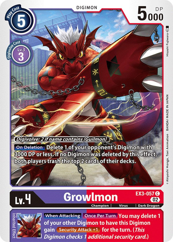Image of Growlmon [EX3-057] [Draconic Roar]