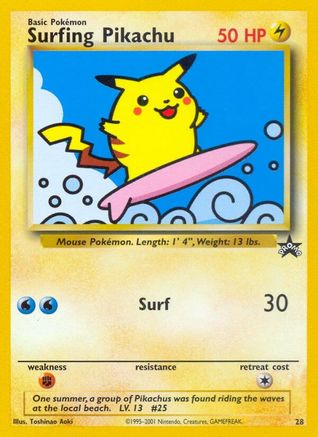 Image of Surfing Pikachu (28) [Wizards of the Coast: Black Star Promos]