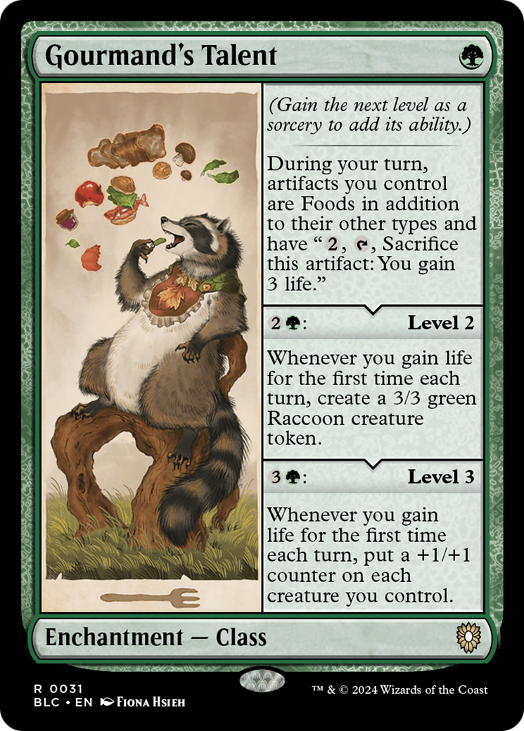 Image of Gourmand's Talent [Bloomburrow Commander]