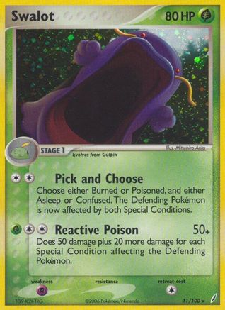Image of Swalot (11/100) (Stamped) [EX: Crystal Guardians]