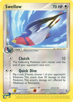Image of Swellow (45/97) [EX: Dragon]