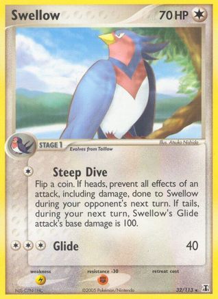 Image of Swellow (32/113) (Stamped) [EX: Delta Species]