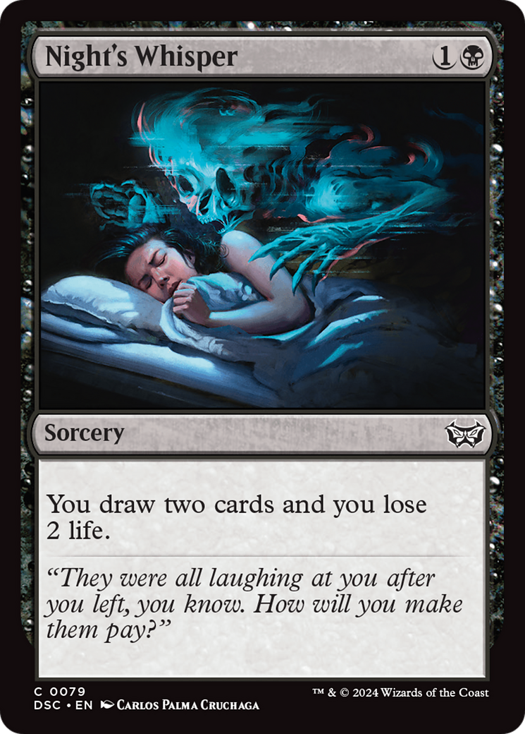 Image of Night's Whisper [Duskmourn: House of Horror Commander]