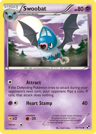 Image of Swoobat (51/114) [Black & White: Base Set]