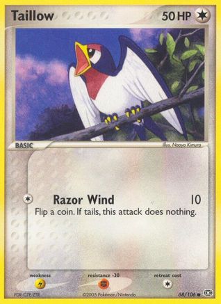 Image of Taillow (68/106) (Stamped) [EX: Emerald]