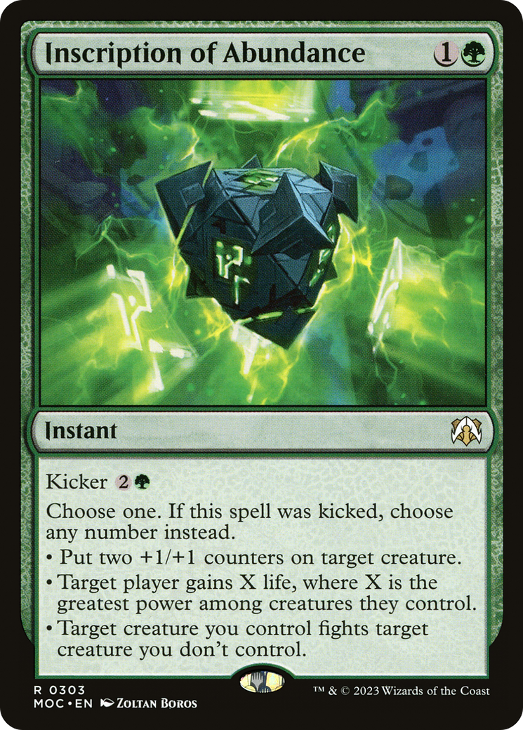 Image of Inscription of Abundance [March of the Machine Commander]