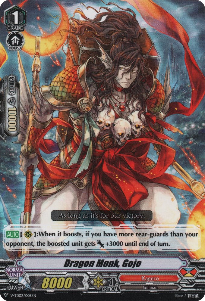 Image of Dragon Monk, Gojo (V-TD02/008EN) [Toshiki Kai]
