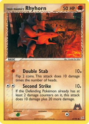Image of Team Magma's Rhyhorn (67/95) [EX: Team Magma vs Team Aqua]