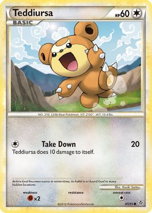 Image of Teddiursa (65/95) [HeartGold & SoulSilver: Unleashed]