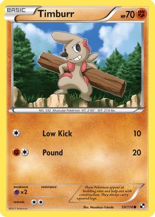 Image of Timburr (59/114) [Black & White: Base Set]