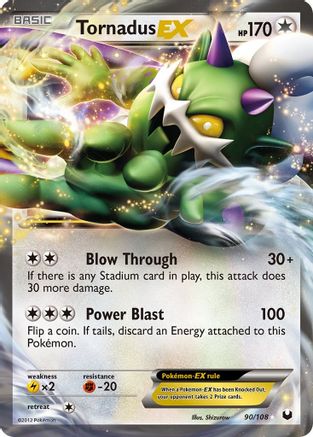Image of Tornadus EX (90/108) [Black & White: Dark Explorers]