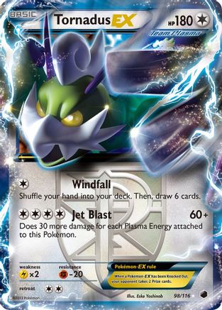 Image of Tornadus EX (98/116) [Black & White: Plasma Freeze]