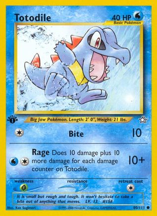 Image of Totodile (80/111) [Neo Genesis 1st Edition]