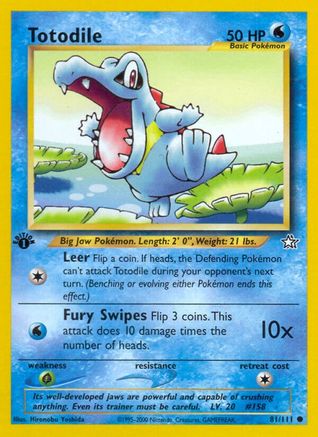 Image of Totodile (81/111) [Neo Genesis 1st Edition]