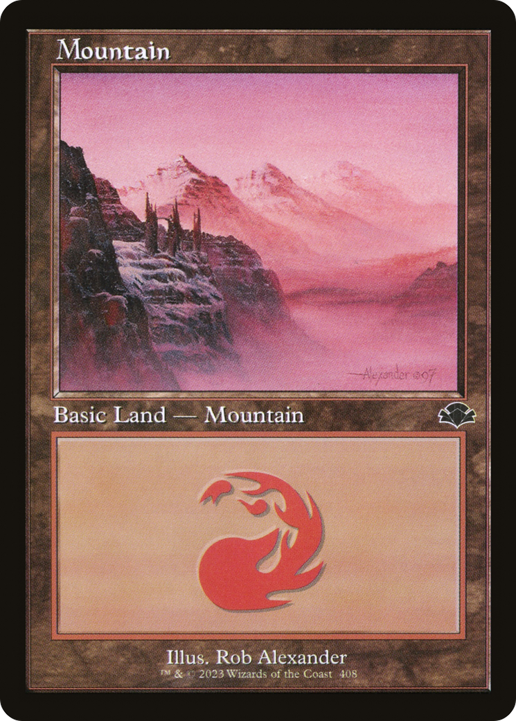 Image of Mountain (408) (Retro) [Dominaria Remastered]