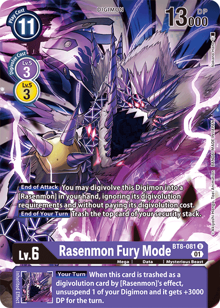 Image of Rasenmon: Fury Mode [BT8-081] [New Awakening]