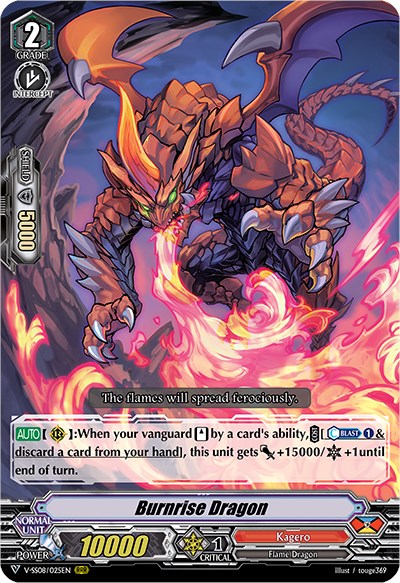 Image of Burnrise Dragon (V-SS08/025EN) [Clan Selection Plus Vol.2]