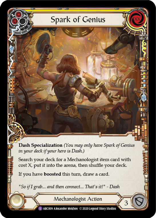 Image of Spark of Genius [U-ARC009] (Arcane Rising Unlimited)  Unlimited Rainbow Foil