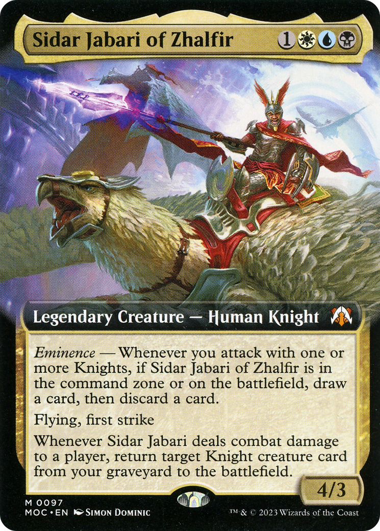 Image of Sidar Jabari of Zhalfir (Extended Art) [March of the Machine Commander]
