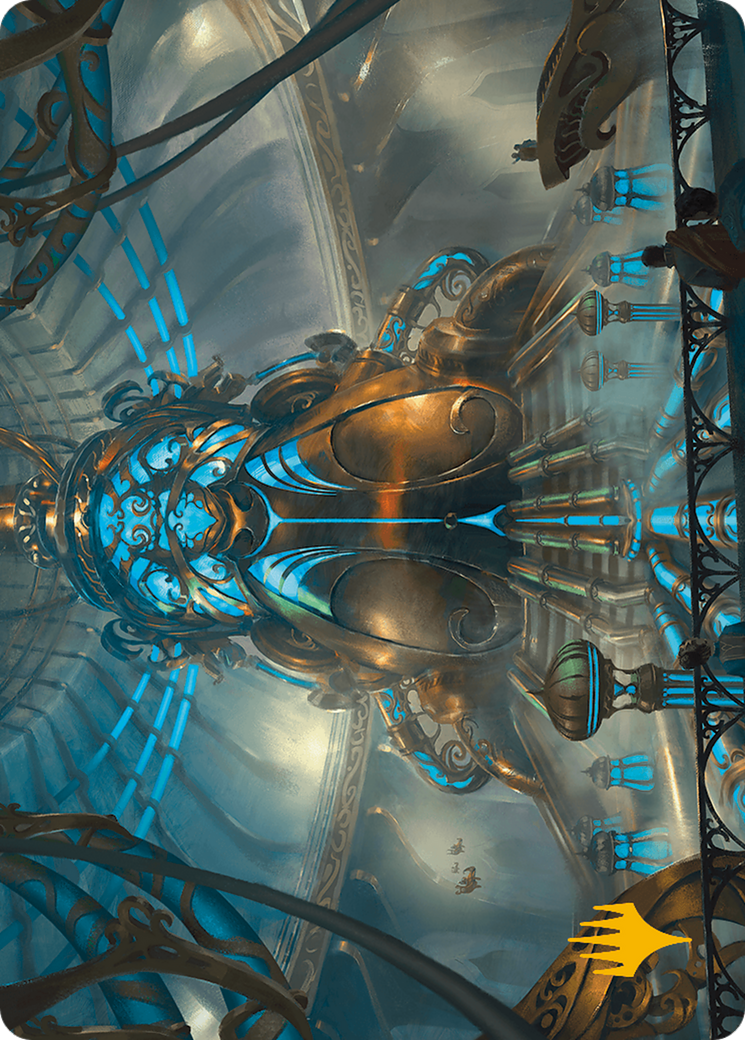Image of Aether Refinery Art Card (Gold-Stamped Planeswalker Symbol) [Modern Horizons 3 Art Series]