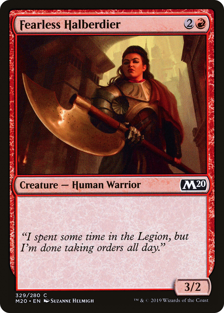 Image of Fearless Halberdier [Core Set 2020]