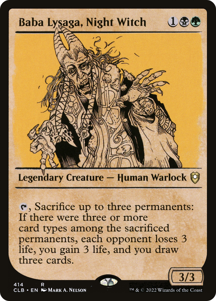 Image of Baba Lysaga, Night Witch (Showcase) [Commander Legends: Battle for Baldur's Gate]