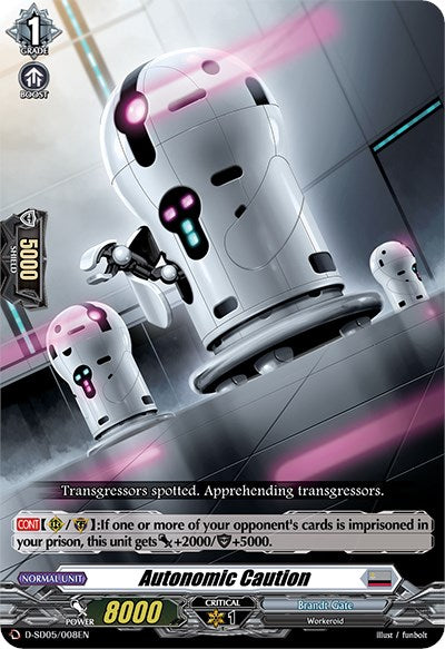 Image of Autonomic Caution (D-SD05/008EN) [Tomari Seto: Aurora Valkyrie]