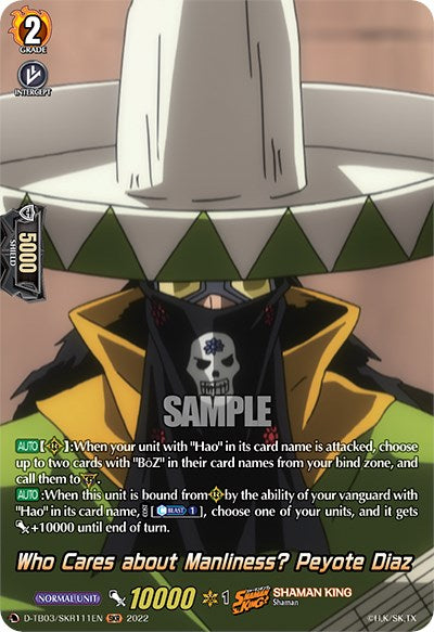 Image of Who Cares about Manliness? Peyote Diaz (D-TB03/SKR111EN) [Shaman King]
