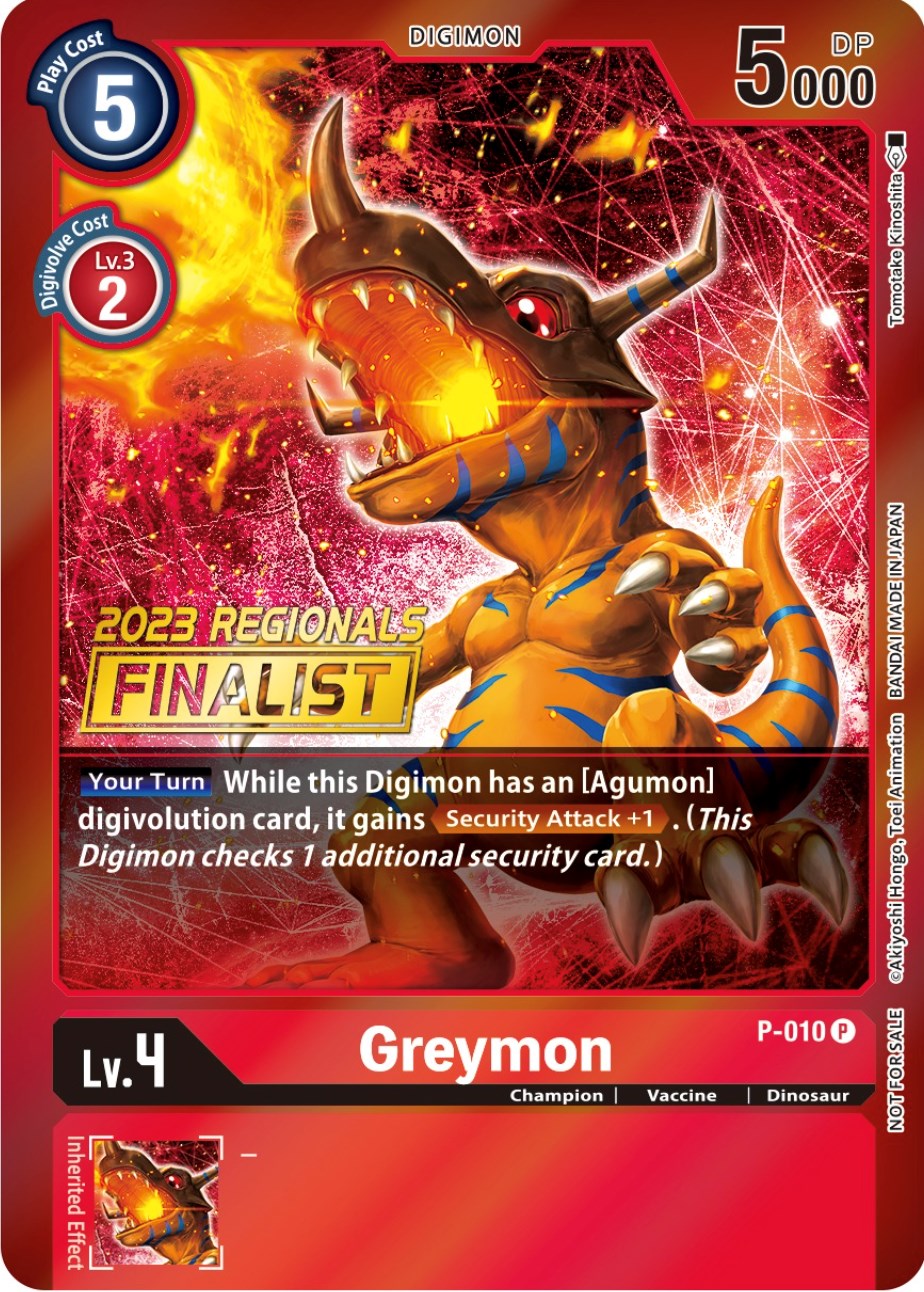 Image of Greymon [P-010] (2023 Regionals Finalist) [Promotional Cards]