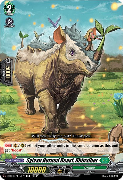 Image of Sylvan Horned Beast, Rhinalber (D-BT04/112EN) [Awakening of Chakrabarthi]