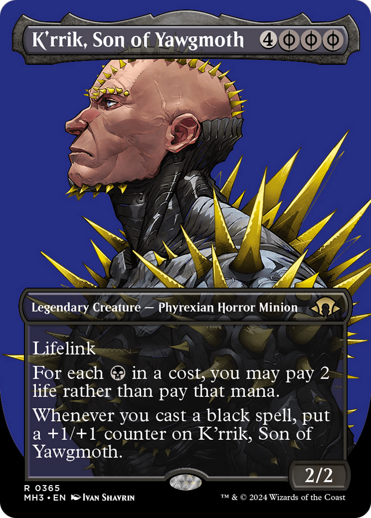 Image of K'rrik, Son of Yawgmoth (Borderless) [Modern Horizons 3]
