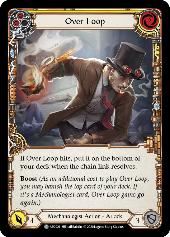 Image of Over Loop (Yellow) [U-ARC021] (Arcane Rising Unlimited)  Unlimited Rainbow Foil