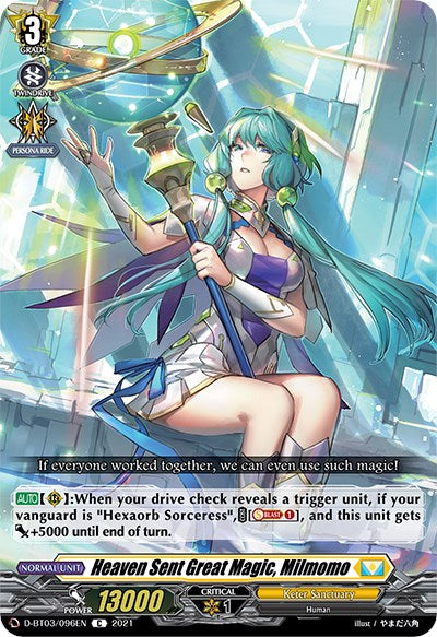 Image of Heaven Sent Great Magic, Milmomo (D-BT03/096EN) [Advance of Intertwined Stars]