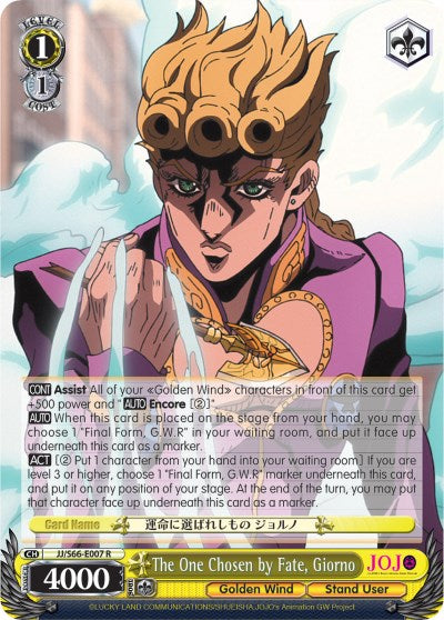 Image of The One Chosen by Fate, Giorno (JJ/S66-E007 R) [JoJo's Bizarre Adventure: Golden Wind]
