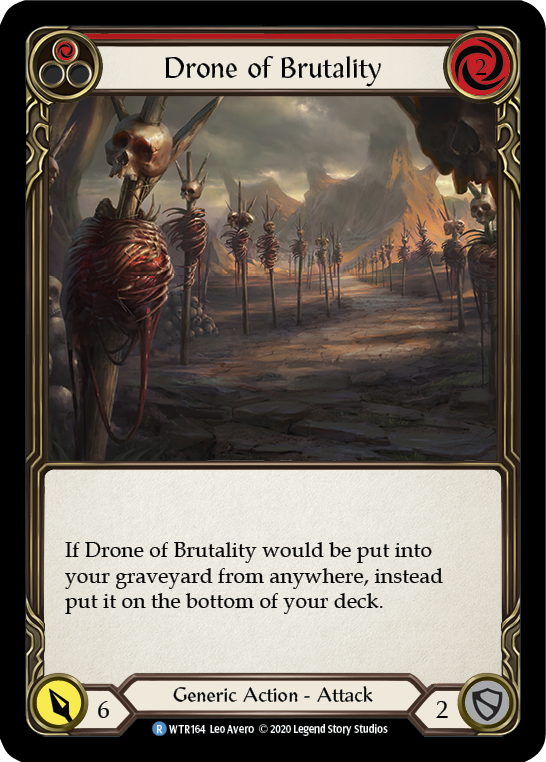 Image of Drone of Brutality (Red) [U-WTR164] (Welcome to Rathe Unlimited)  Unlimited Rainbow Foil