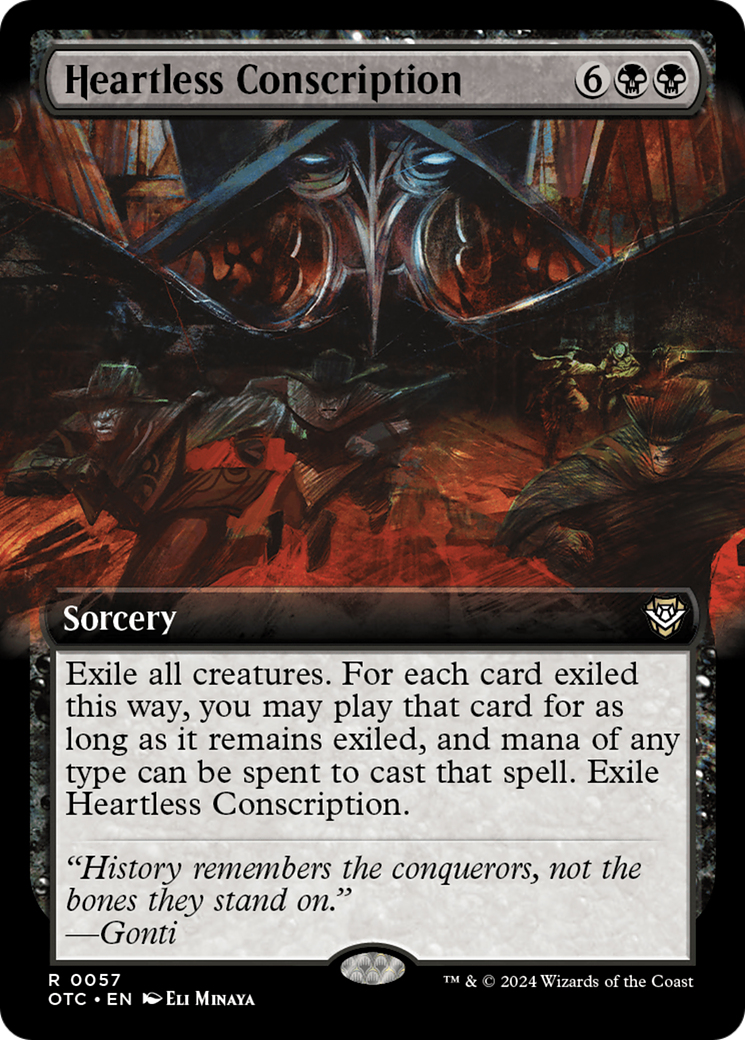 Image of Heartless Conscription (Extended Art) [Outlaws of Thunder Junction Commander]
