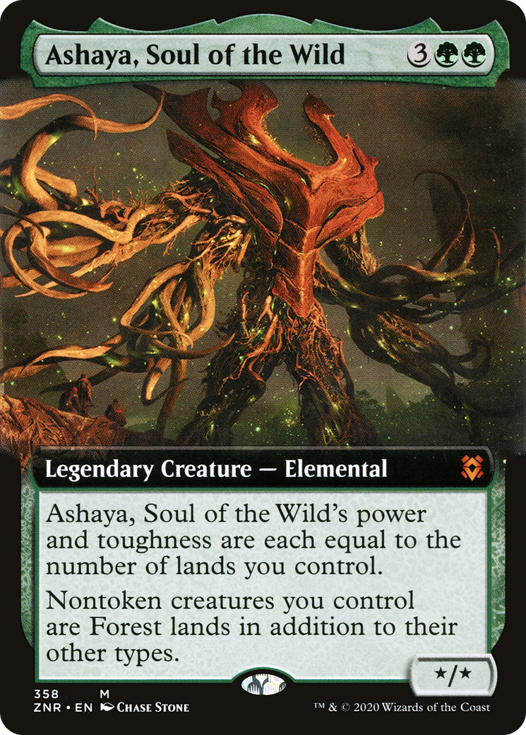 Image of Ashaya, Soul of the Wild (Extended Art) [Zendikar Rising]