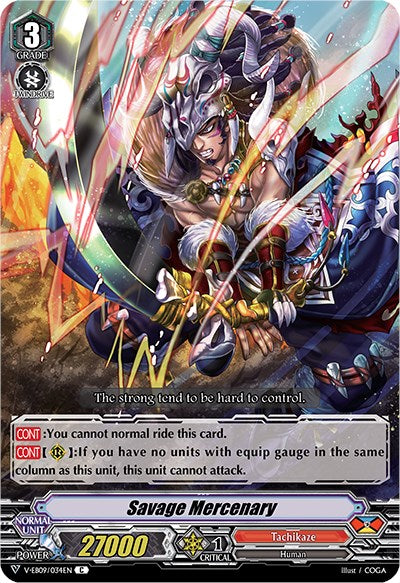 Image of Savage Mercenary (V-EB09/034EN) [The Raging Tactics]