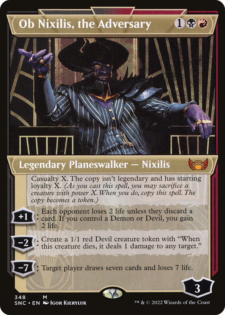 Image of Ob Nixilis, the Adversary (Showcase Art Deco) [Streets of New Capenna]