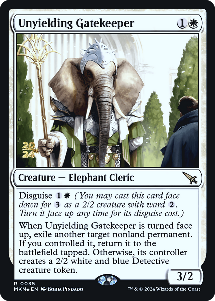 Image of Unyielding Gatekeeper [Murders at Karlov Manor Prerelease Promos]
