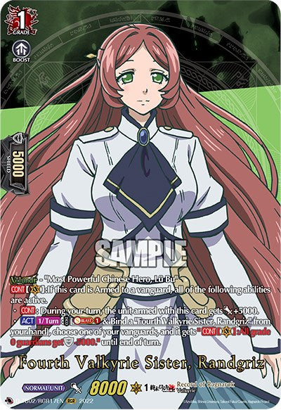 Fourth Valkyrie Sister, Randgriz (D-TB02/RGR17EN) [Record of Ragnarok]