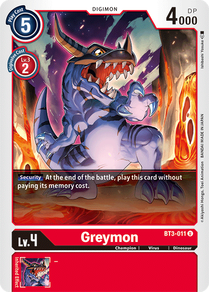 Image of Greymon [BT3-011] [Release Special Booster Ver.1.5]