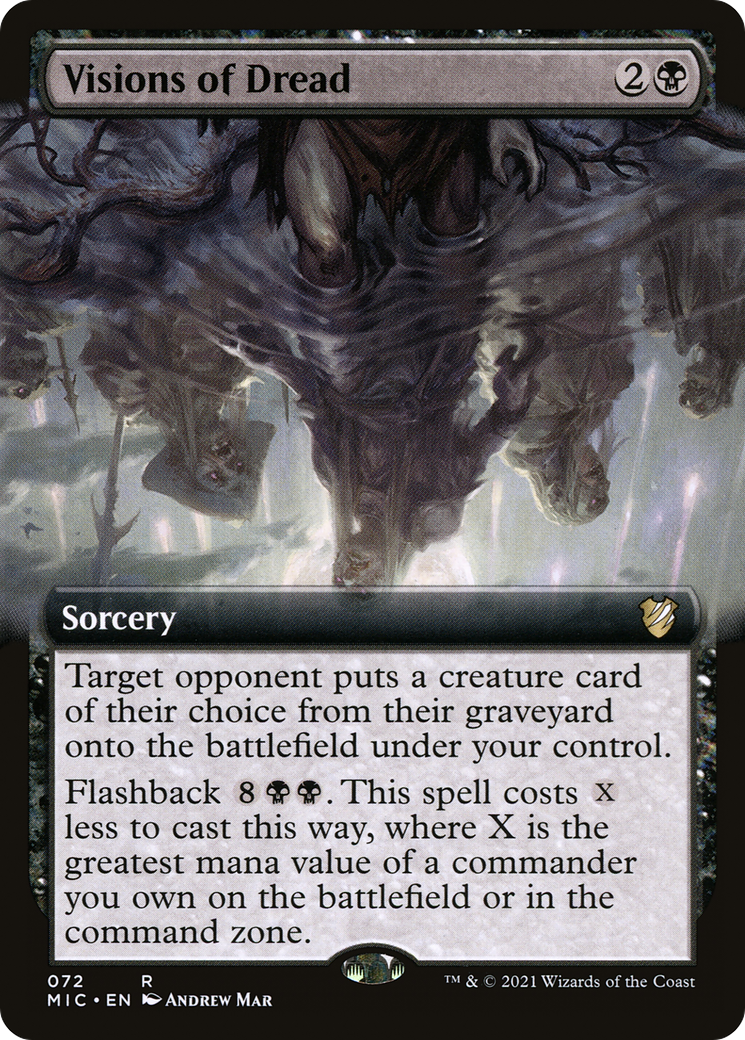 Image of Visions of Dread (Extended Art) [Innistrad: Midnight Hunt Commander]