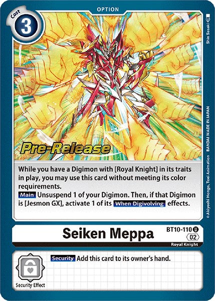 Image of Seiken Meppa [BT10-110] [Xros Encounter Pre-Release Cards]