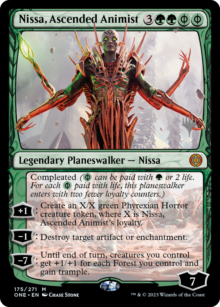 Image of Nissa, Ascended Animist (Promo Pack) [Phyrexia: All Will Be One Promos]