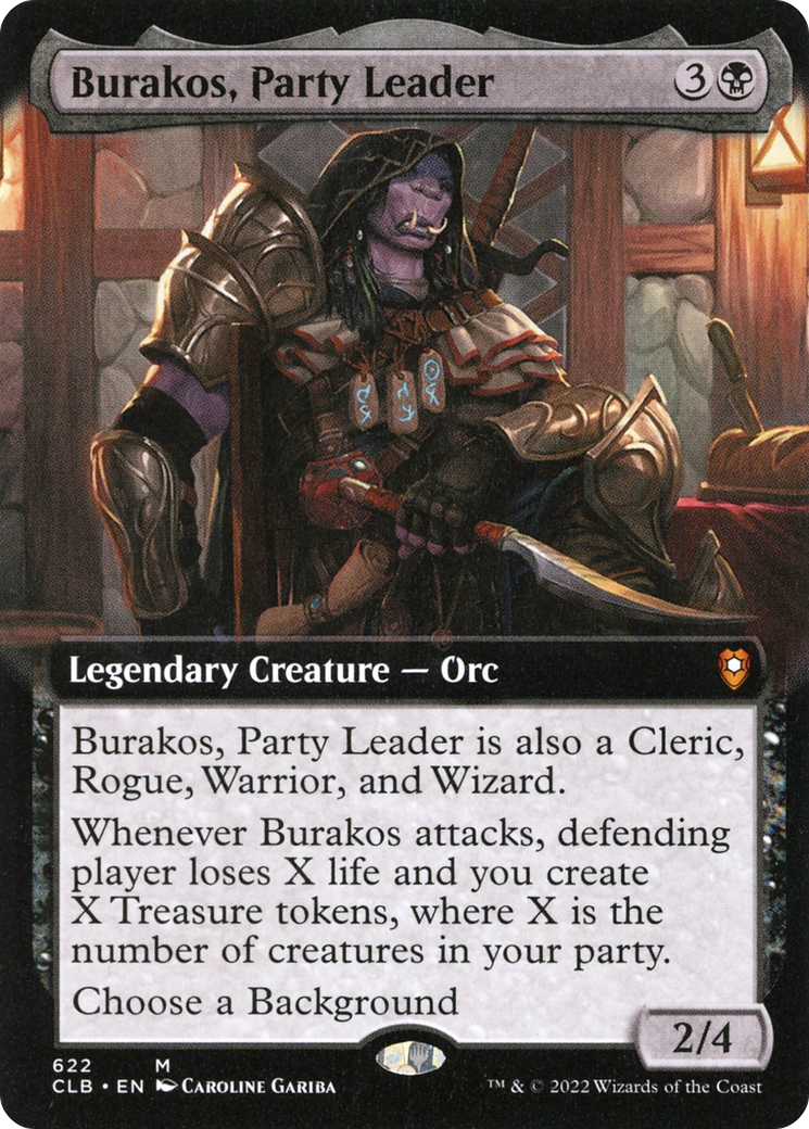 Image of Burakos, Party Leader (Extended Art) [Commander Legends: Battle for Baldur's Gate]