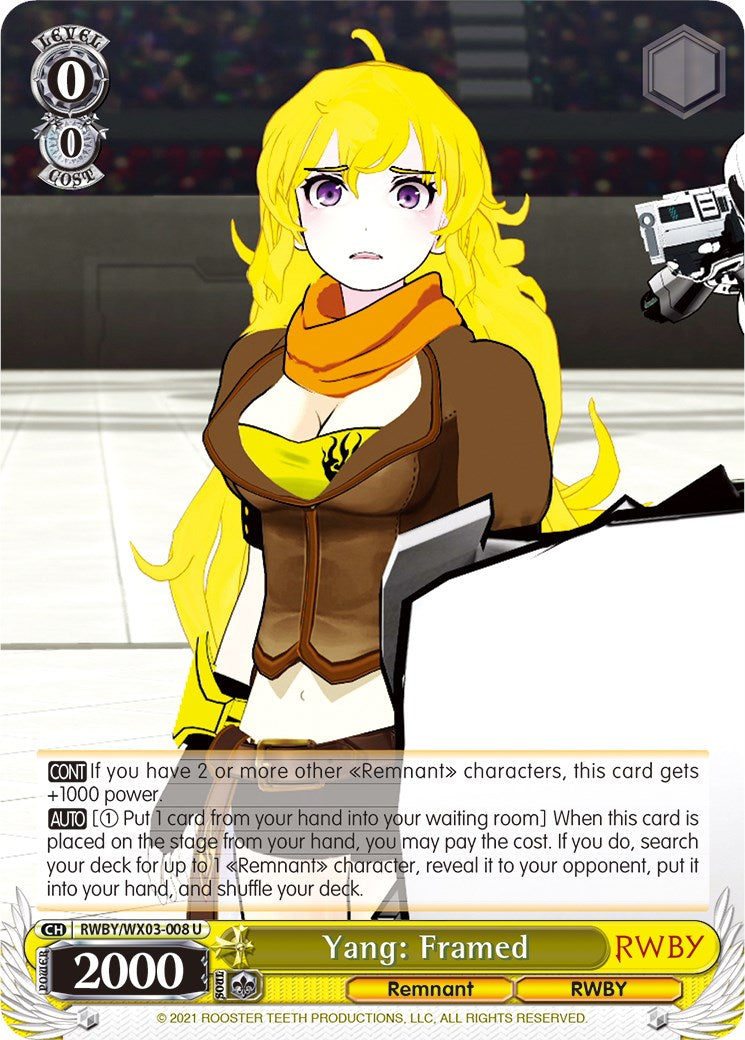 Image of Yang: Framed (RWBY/WX03-008 U) [RWBY]