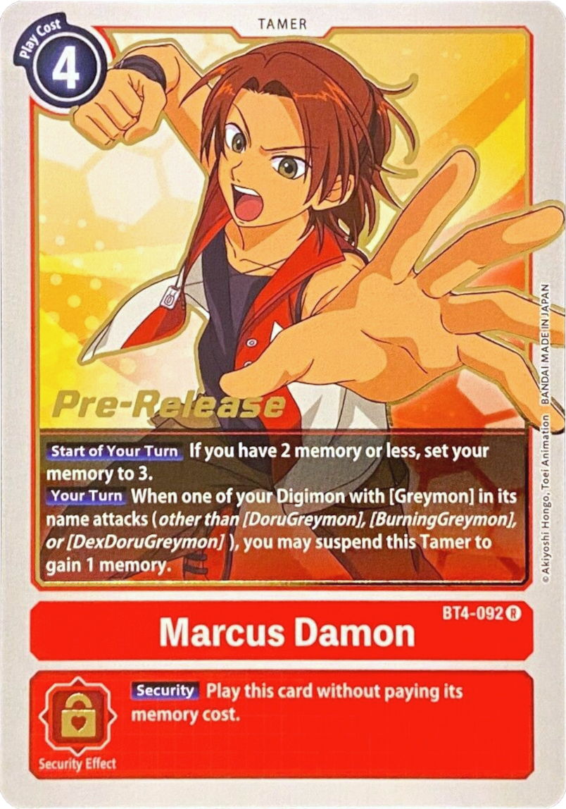 Image of Marcus Damon [BT4-092] [Great Legend Pre-Release Promos]