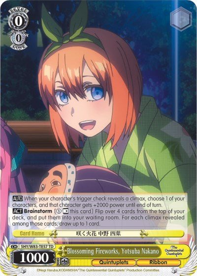 Image of Blossoming Fireworks, Yotsuba Nakano (5HY/W83-TE57 TD) [The Quintessential Quintuplets]