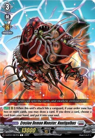 Image of Erosion Demon Monster, Nautigalbus (D-BT07/067EN) [Raging Flames Against Emerald Storm]